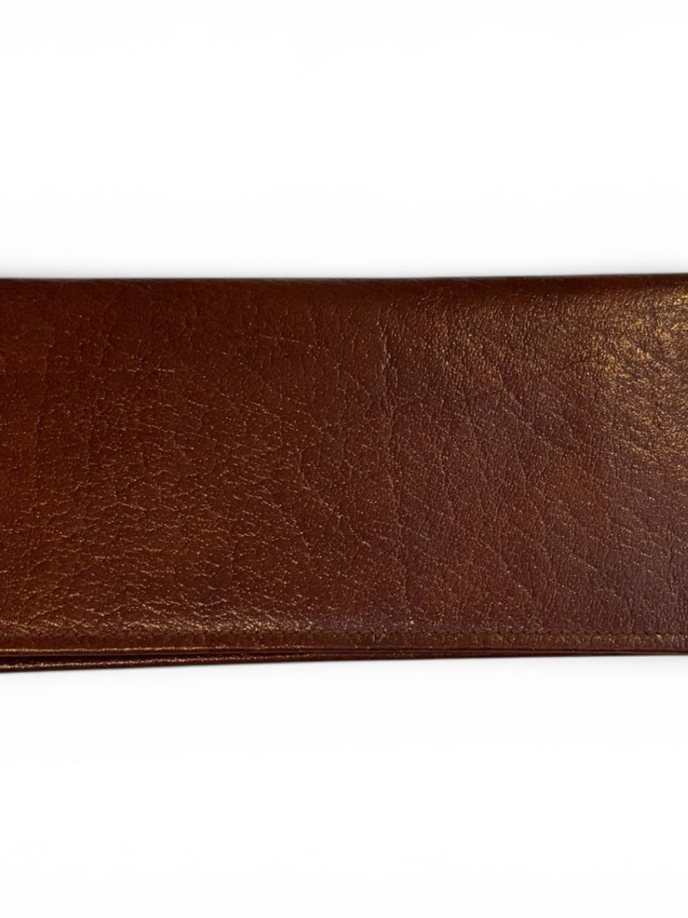 Yves Saint Laurent Vintage Chestnut Brown Leather Envelope Wallet - Picture 3 of 4